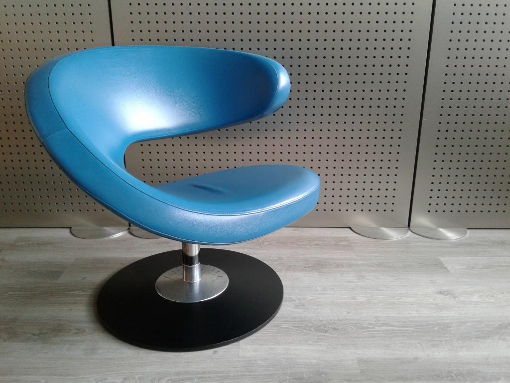 Variér (Stokke) Peel Club (Petrol), Zeer Mooi!, Huis en Inrichting, Fauteuils, Zo goed als nieuw, Variér, 75 tot 100 cm, Leer