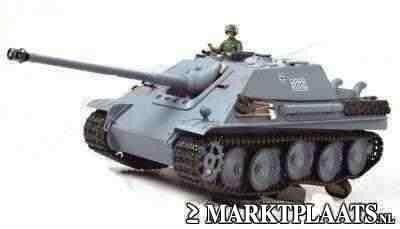 RC tank JAGDPANTHER grijs 1:16 met rook en geluid, Hobby en Vrije tijd, Modelbouw | Radiografisch | Overige, Ophalen of Verzenden