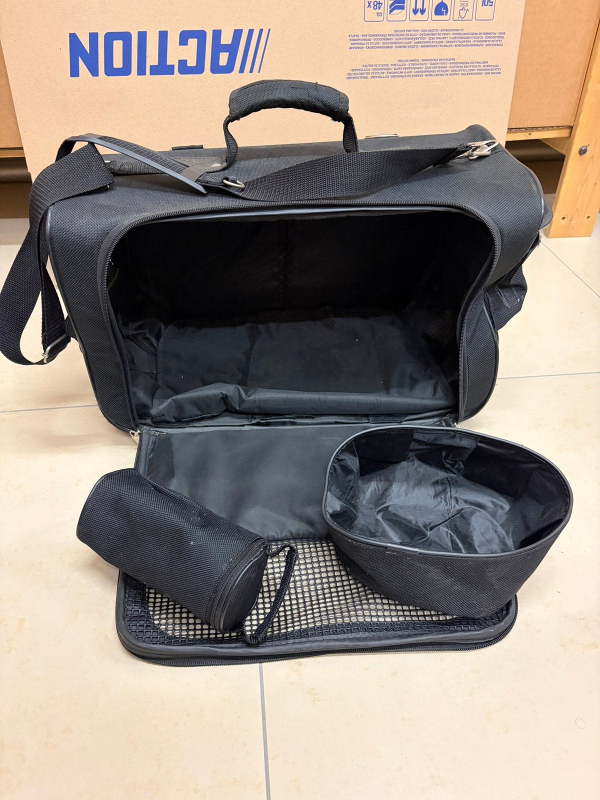 Honden of katten transportmand, Sieraden, Tassen en Uiterlijk, Wieltjes, 40 tot 60 cm, Gebruikt, 20 tot 30 cm