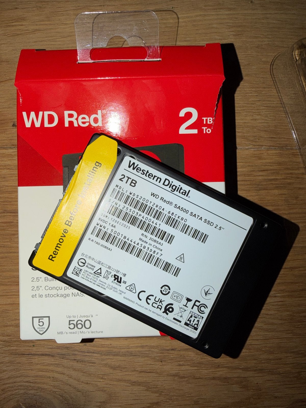 WD Red SA500 SATA SSD 2TB - Nieuw in doos met zegel