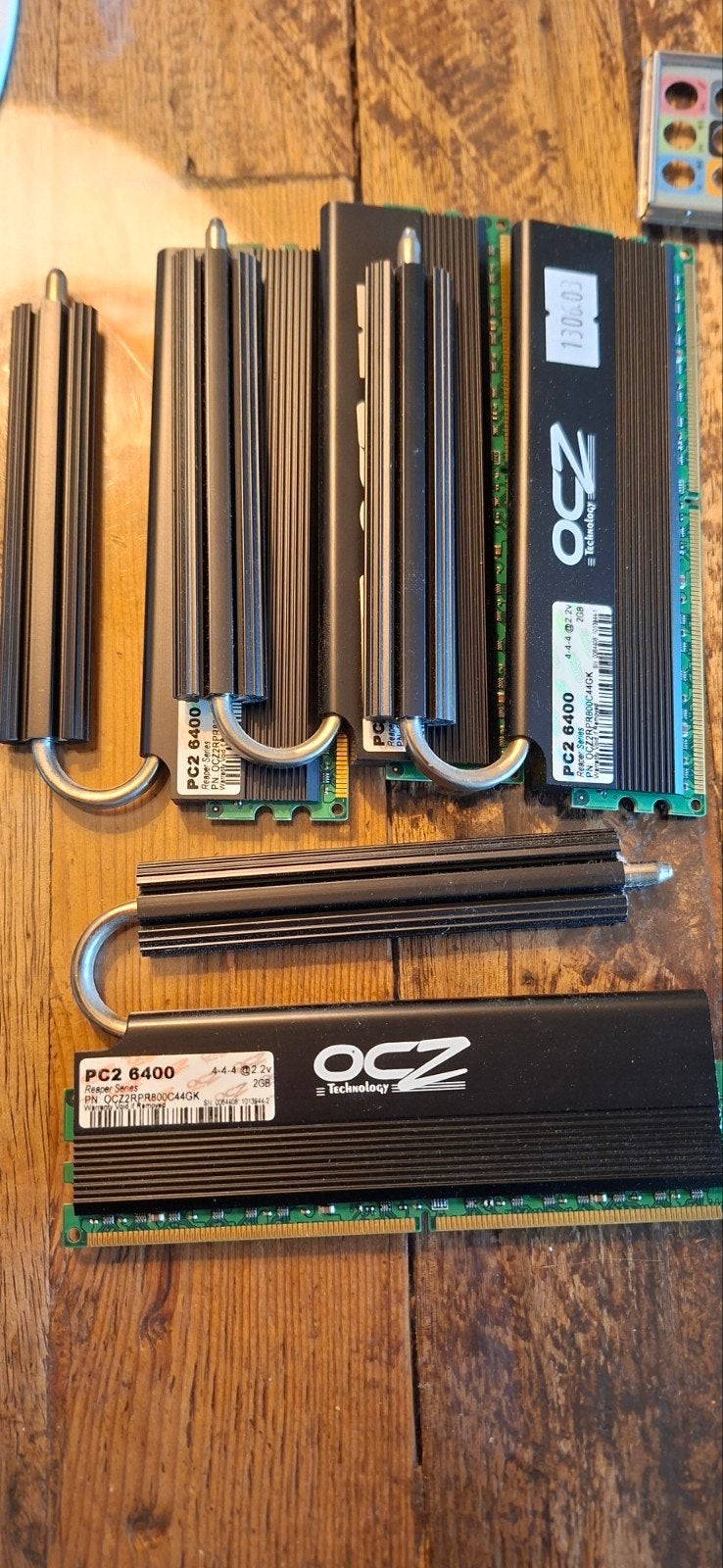 4x 2GB DDR2 800 (PC2 6400) OCZ Reaper Series RAM, Computers en Software, RAM geheugen, Gebruikt, 8 GB, Ophalen of Verzenden, DDR2
