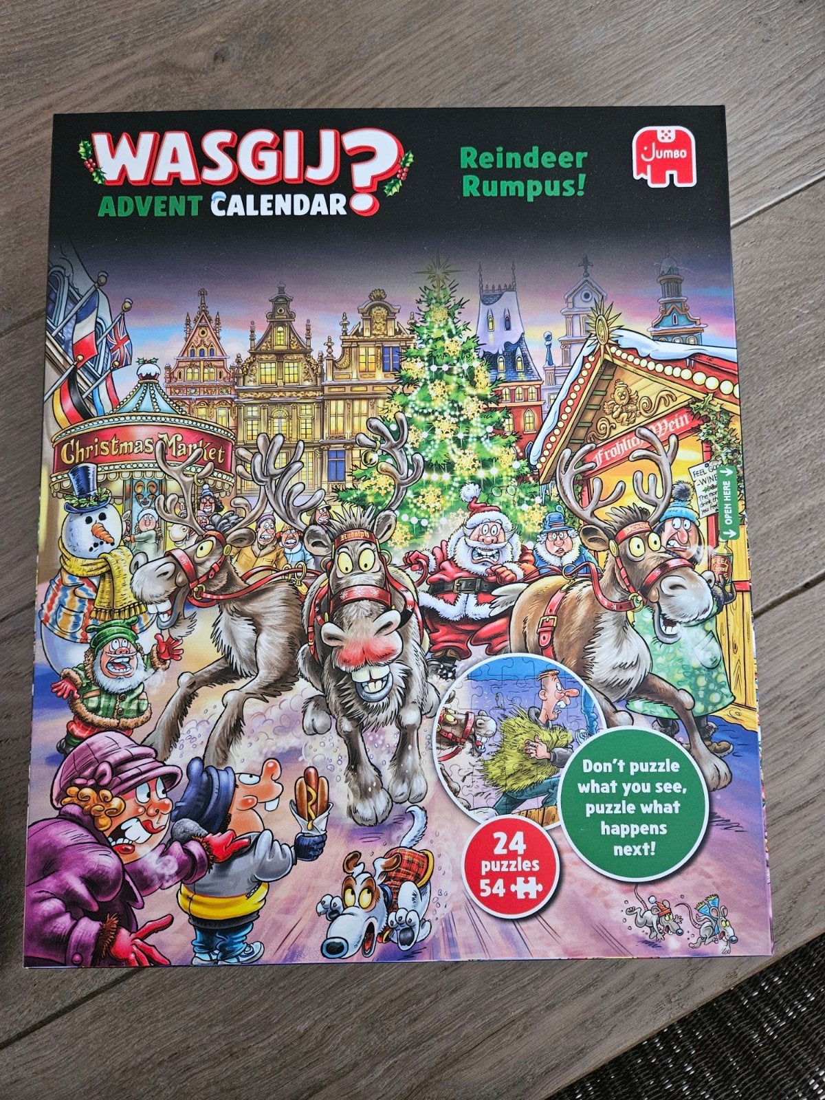 Wasgij Reindeer Rumpus Adventpuzzeltjes, Ophalen, 500 t/m 1500 stukjes