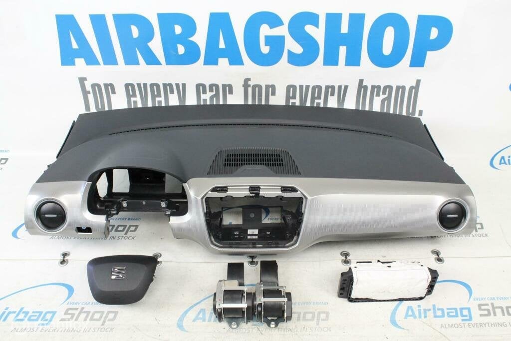 Airbag set Dashboard zwart/zilver Seat MII facelift, Gebruikt, Ophalen of Verzenden