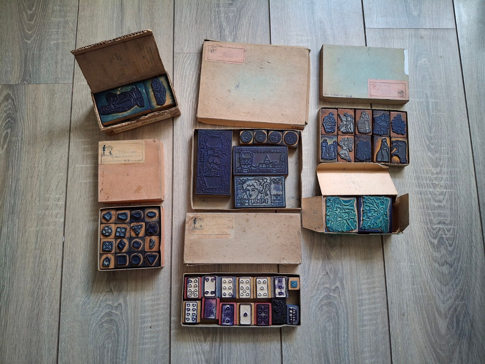 Vintage Stempelcollectie uit Frankrijk, Ophalen of Verzenden, Gebruikt