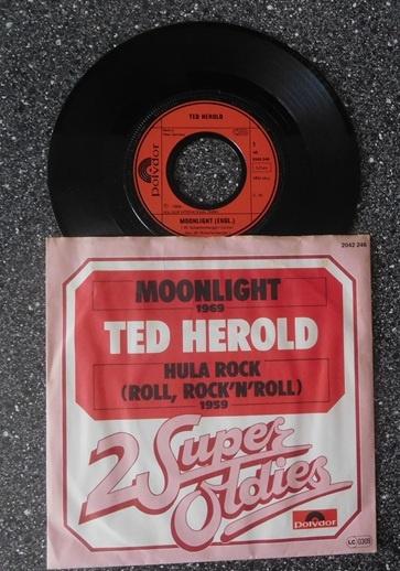 Ted Herold - moonlight, Cd's en Dvd's, Vinyl Singles, Zo goed als nieuw, Single, Pop, 7 inch, Ophalen of Verzenden