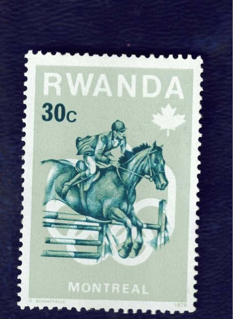 Fauna - Paarden - Rwanda - 30 c - Olymp.Sp. Montreal - p.fr, Ophalen of Verzenden, Postfris, Dier of Natuur