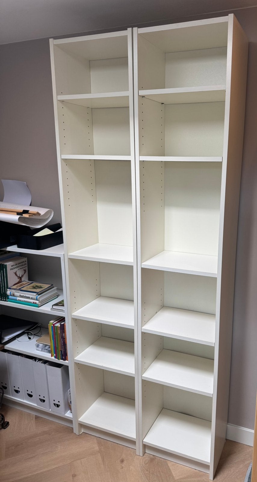 2x Ikea billy boekenkast wit 40x28x202, Huis en Inrichting, Kasten | Boekenkasten, Ophalen, 200 cm of meer, 50 tot 100 cm, Zo goed als nieuw