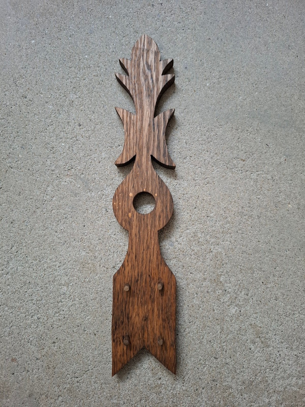 Decoratief gevelteken van hout, 37 cm, Ophalen