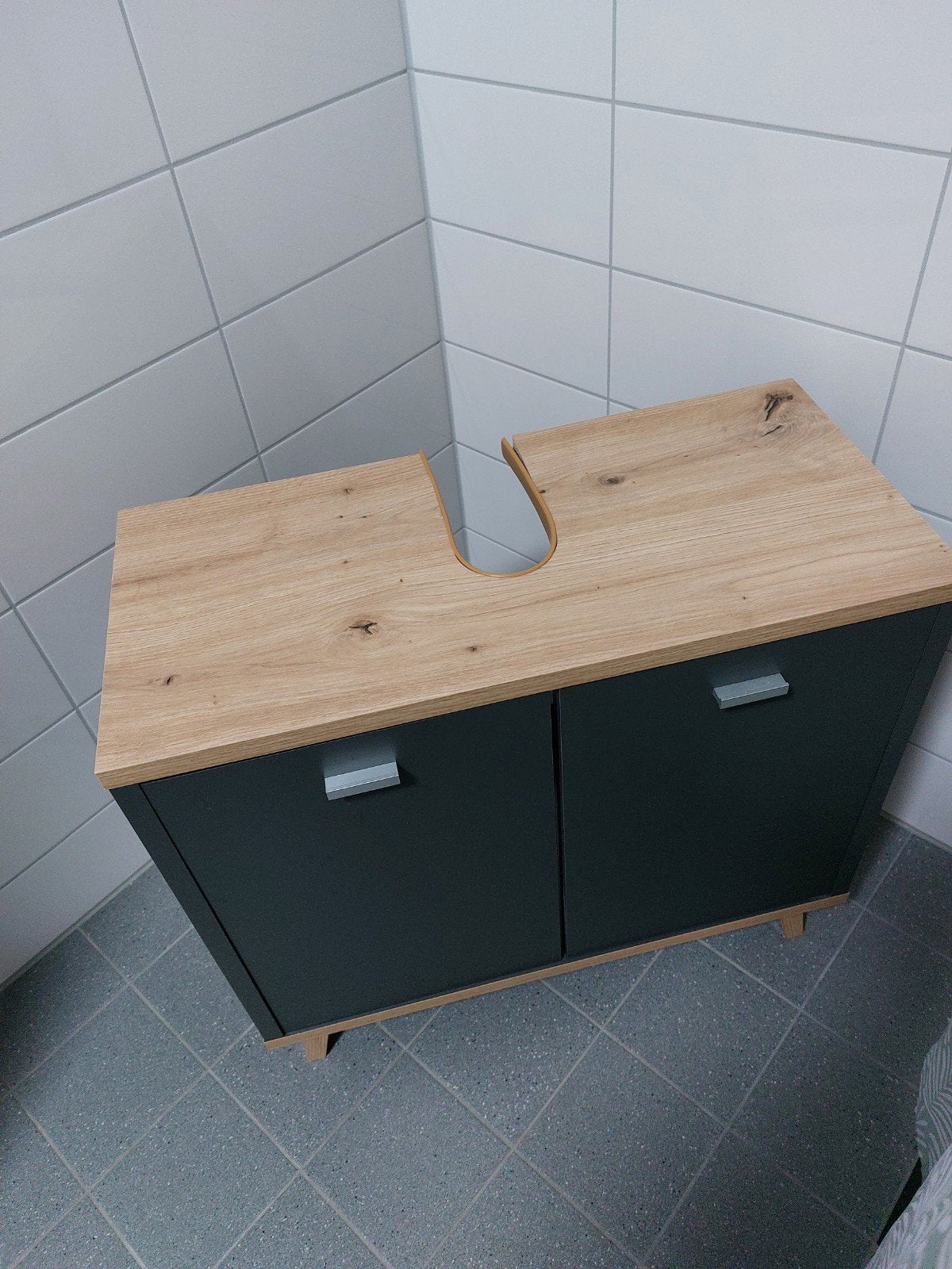 Wastafel kastje antraciet lidl, Huis en Inrichting, Badkamer | Badkamermeubels, Ophalen, 50 tot 100 cm, Zo goed als nieuw, Minder dan 100 cm