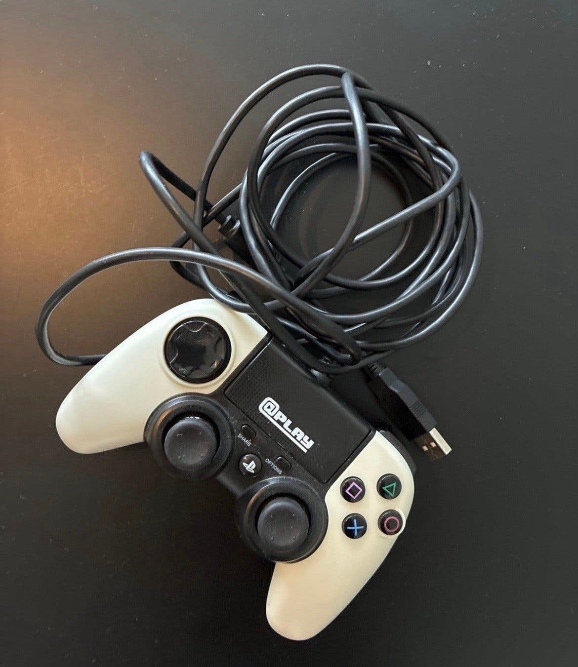 Bedrade Controller voor PlayStation - Wit/Zwart, Ophalen, Zo goed als nieuw, Controller, PlayStation 4