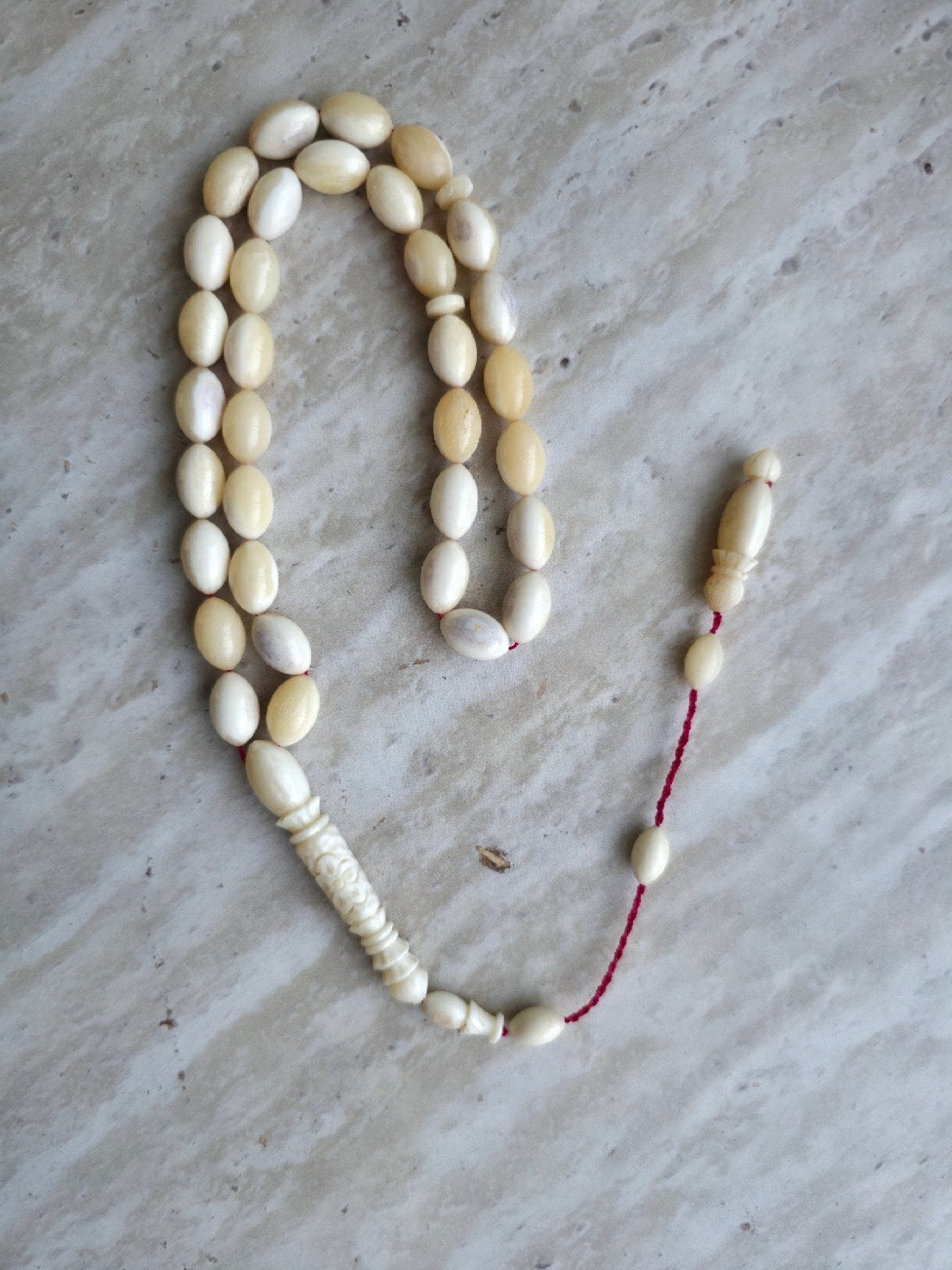 Tesbih, Sieraden, Tassen en Uiterlijk, Ophalen of Verzenden, Gebruikt, Beige, Overige materialen