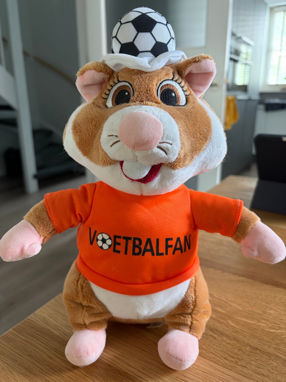 Voetbalfan AH Hamster Knuffel met Voetbalhoedje, Overige merken, Overige karakters, Hamster, Ophalen of Verzenden