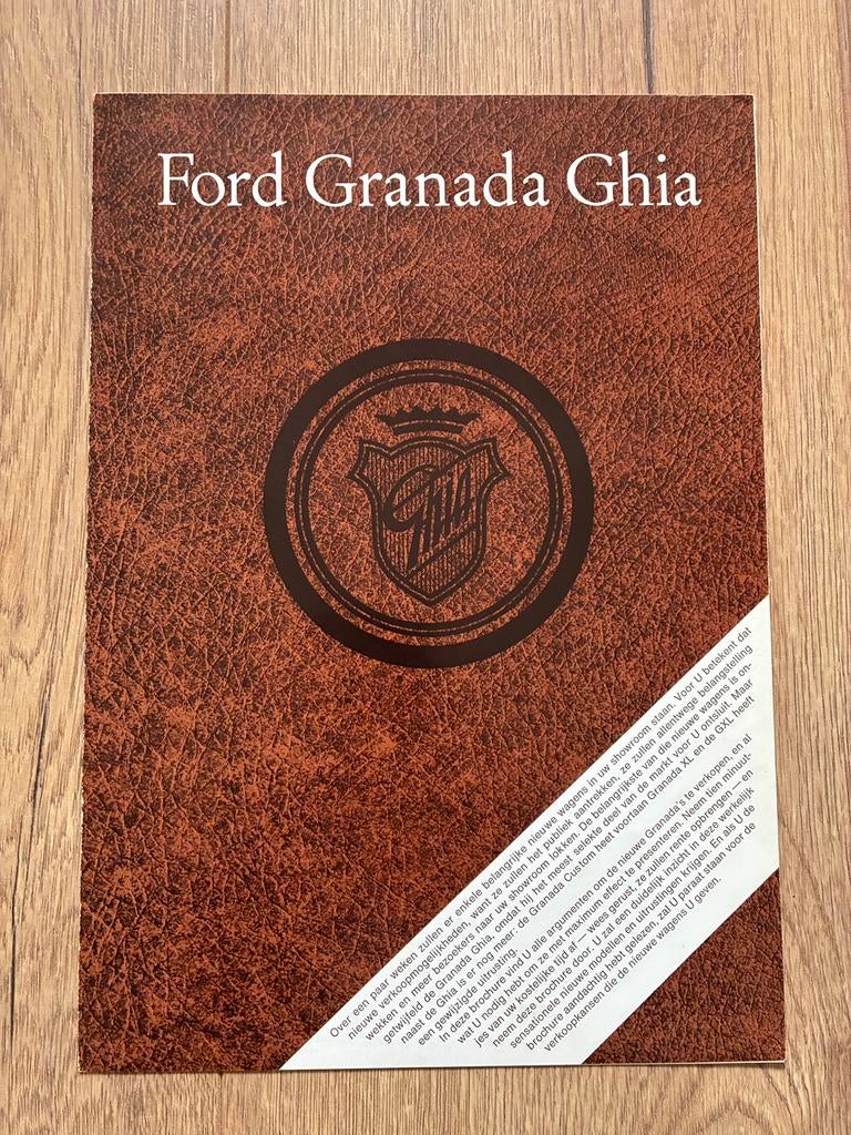 Ford Granada Ghia interne brochure 12/73, Ophalen of Verzenden, Zo goed als nieuw, Ford