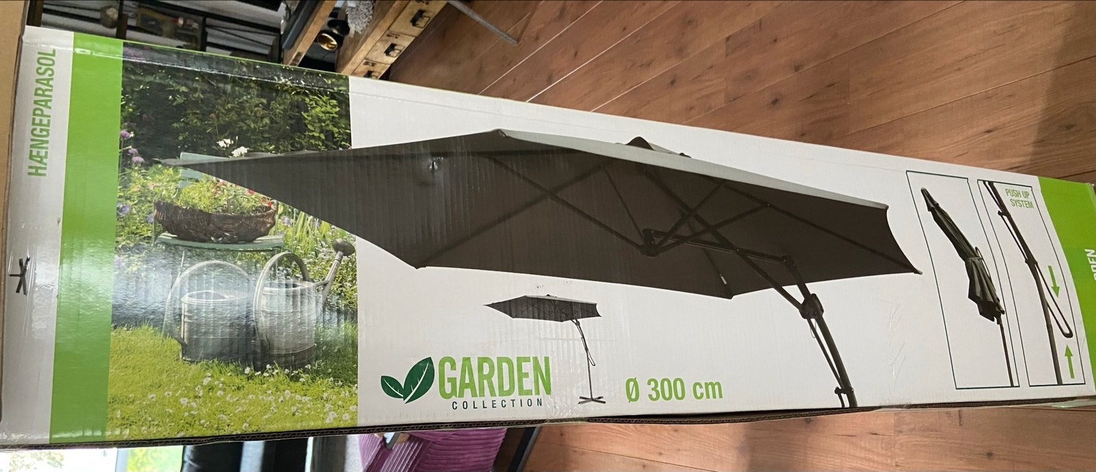 Zweefparasol Ø 300 cm - Garden Collection, Ophalen, Zo goed als nieuw, 2 tot 3 meter, Zweefparasol