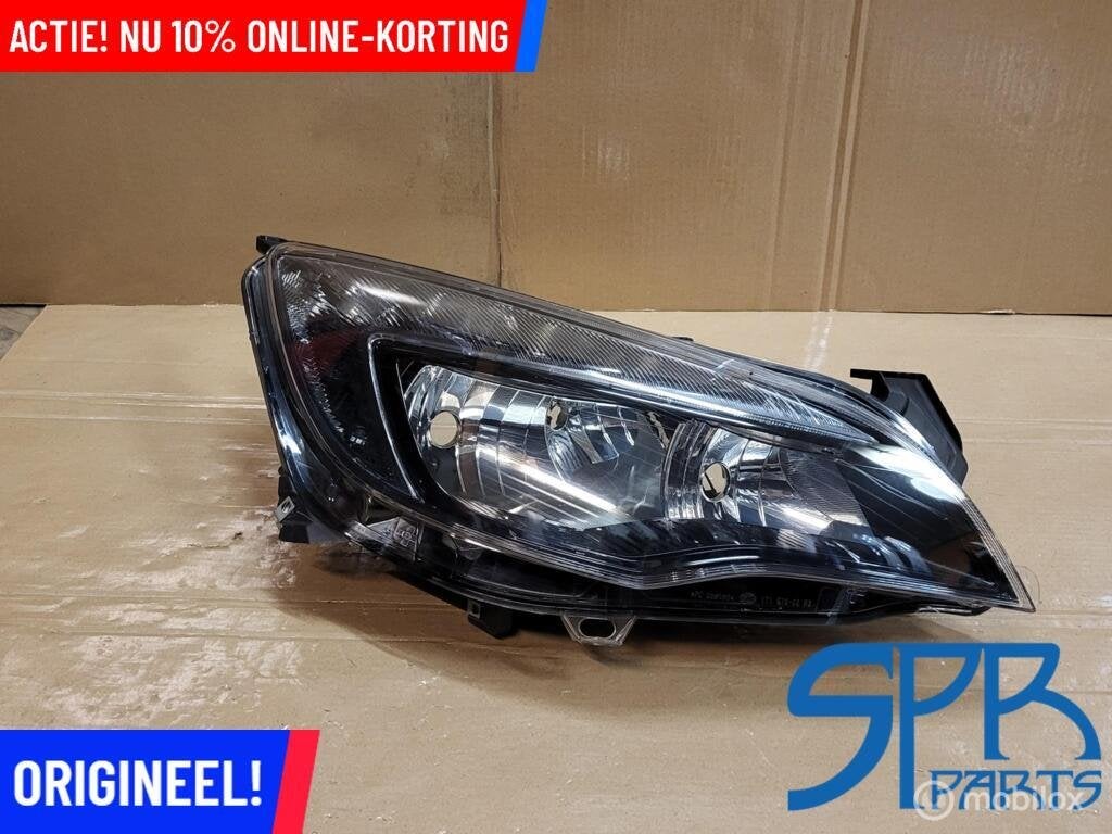 OPEL ASTRA J IV RECHTER KOPLAMP RECHTS 1EG010011-16 h7 ZWART, Gebruikt, OPEL, Opel, Ophalen of Verzenden