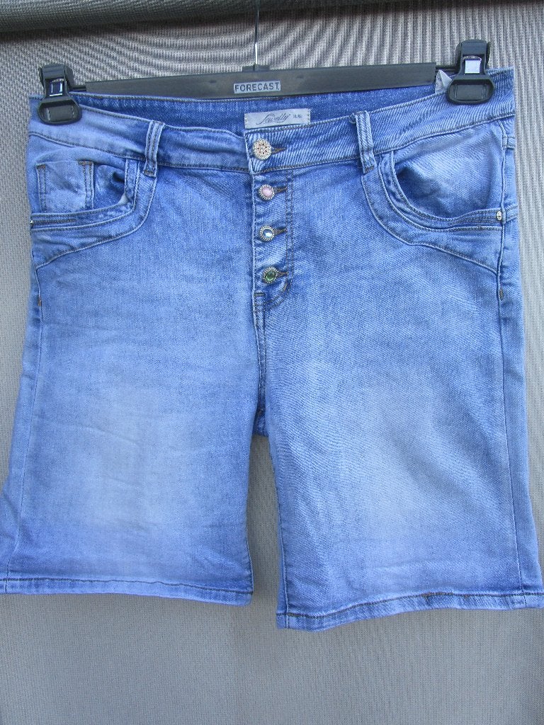 Korte  spijkerbroek JEWELLY mt 42/44, Kleding | Dames, Spijkerbroeken en Jeans, JEWELLY, Nieuw, W33 - W36 (confectie 42/44), Verzenden