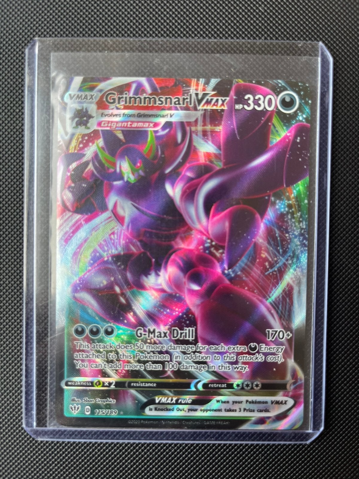 Grimmsnarl Vmax 115/189 Darkness Ablaze, Ophalen of Verzenden, Zo goed als nieuw