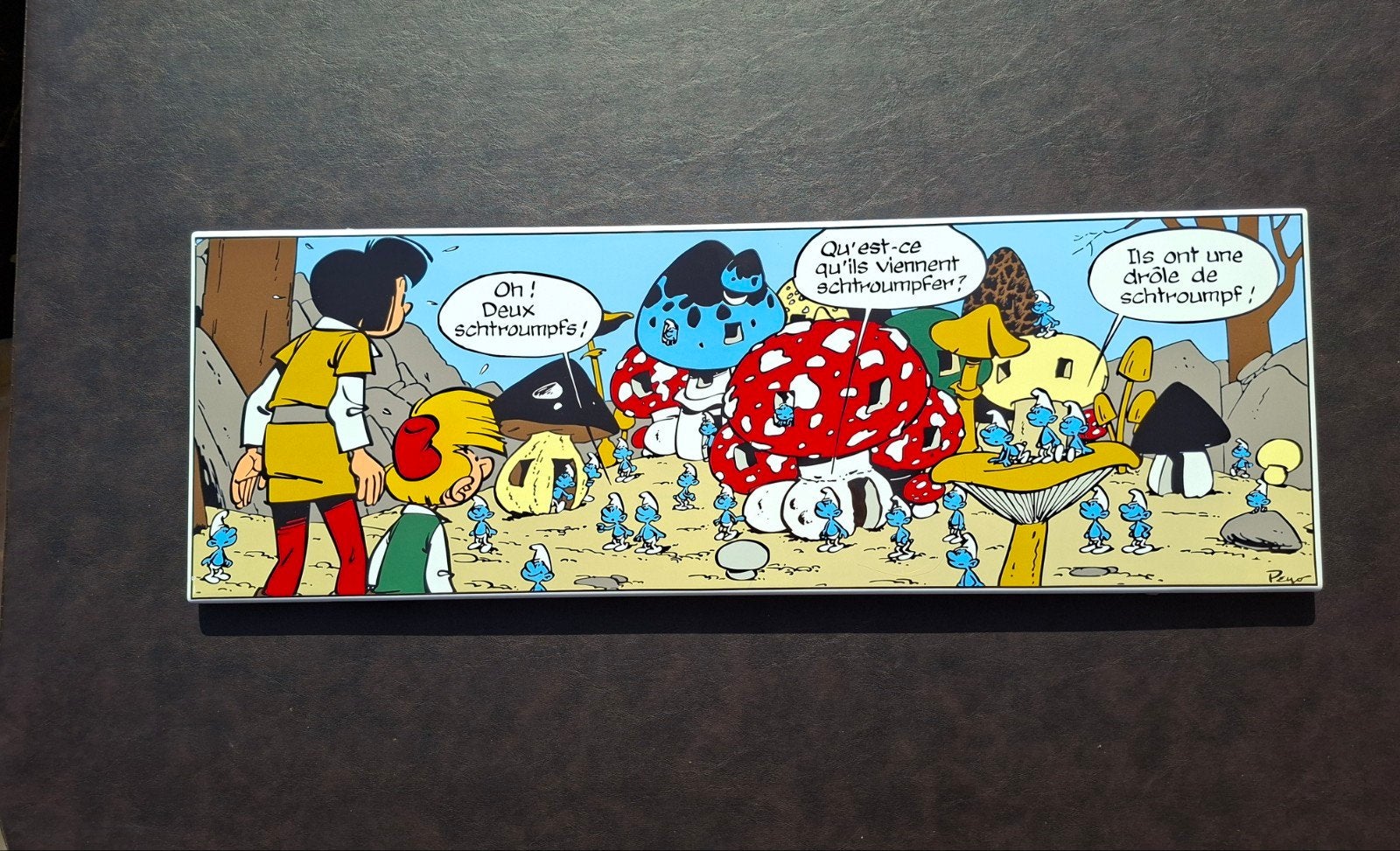 emaille Smurfen bord, Verzenden