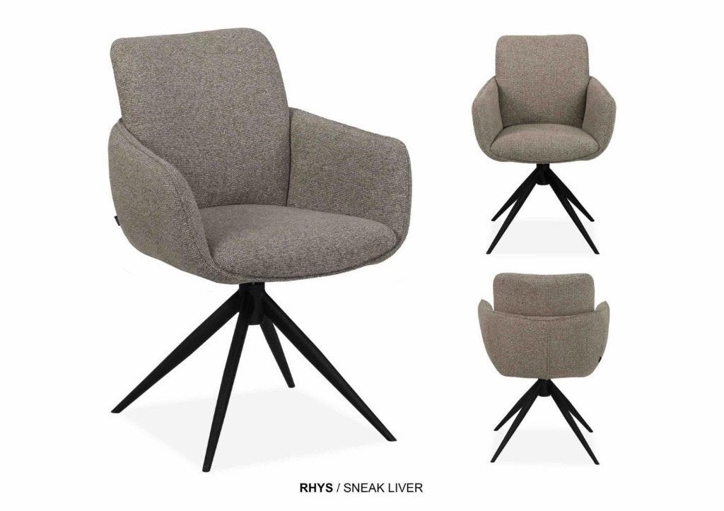 Set 4 stoelen Rhys met autoreturn