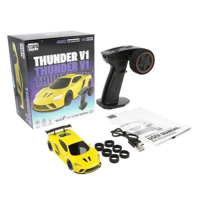 Modster Mini Racer Thunder V1 1/40 schaal RTR Geel, Ophalen of Verzenden, Nieuw