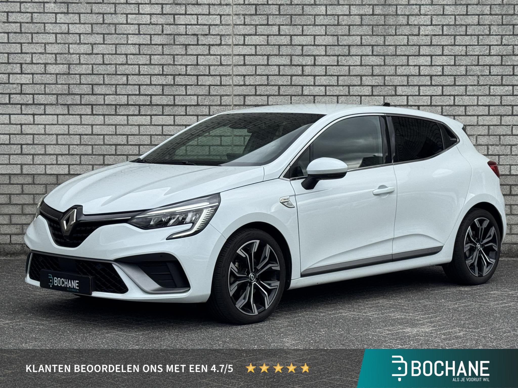 Renault Clio 1.6 E-Tech Hybrid 140 R.S. Line | Navigatie | C, Gebruikt, 4 cilinders, Met garantie (alle), Leder en Stof