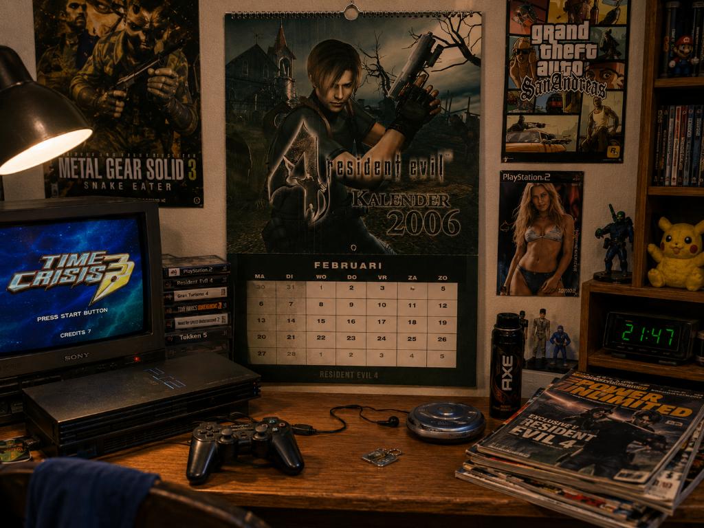 Resident Evil 4 - Kalender 2006 - Leon s Kennedy, Spelcomputers en Games, Games | Sony PlayStation 2, Avontuur en Actie, Gebruikt