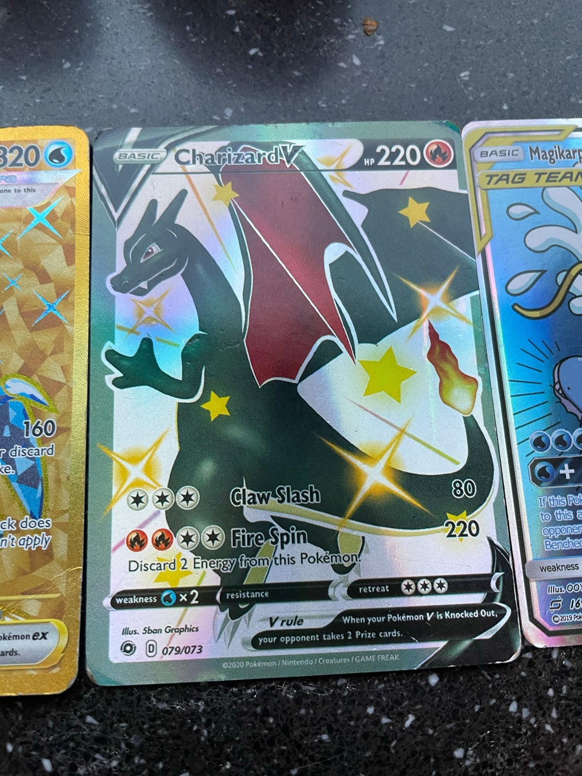 Pokémon Kaarten: Charizard V, Garchomp ex, Magikarp & Wailor, Ophalen of Verzenden, Gebruikt, Meerdere kaarten
