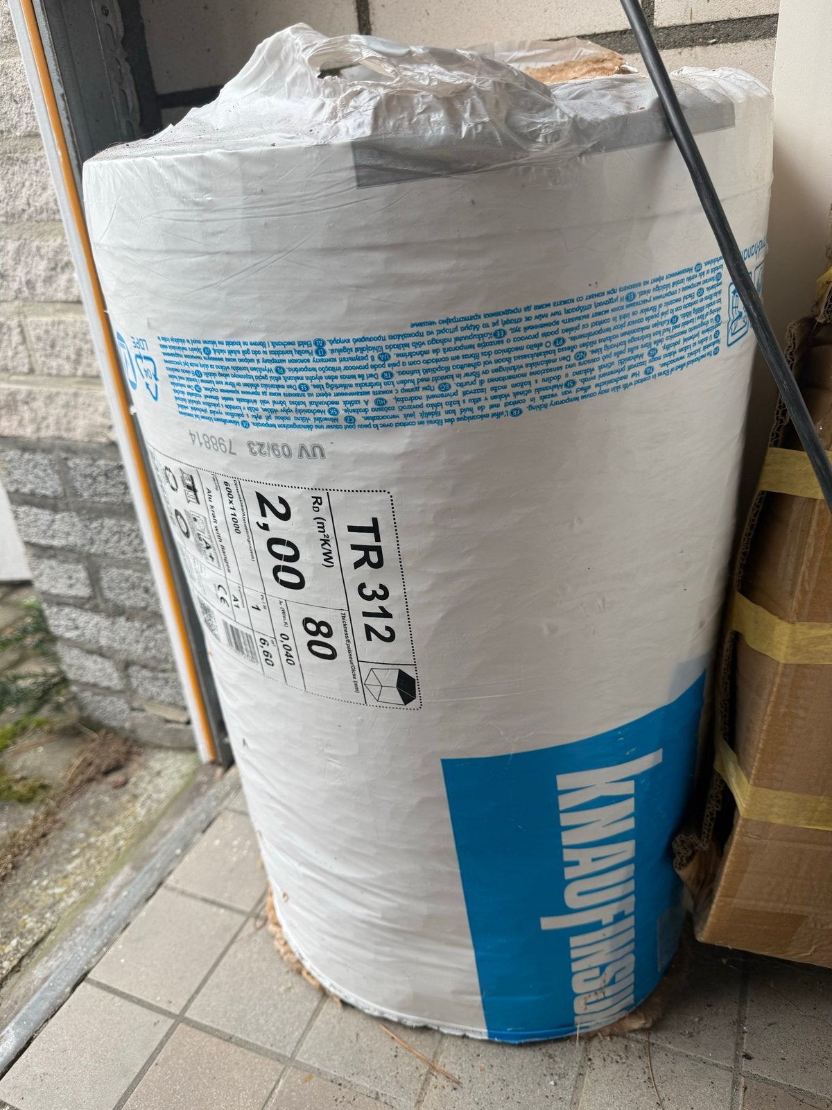 Knauf Insulation TR 312 Glaswol isolatie 6,60 m², Ophalen, 4 tot 8 cm, Nieuw, 5 tot 10 m²