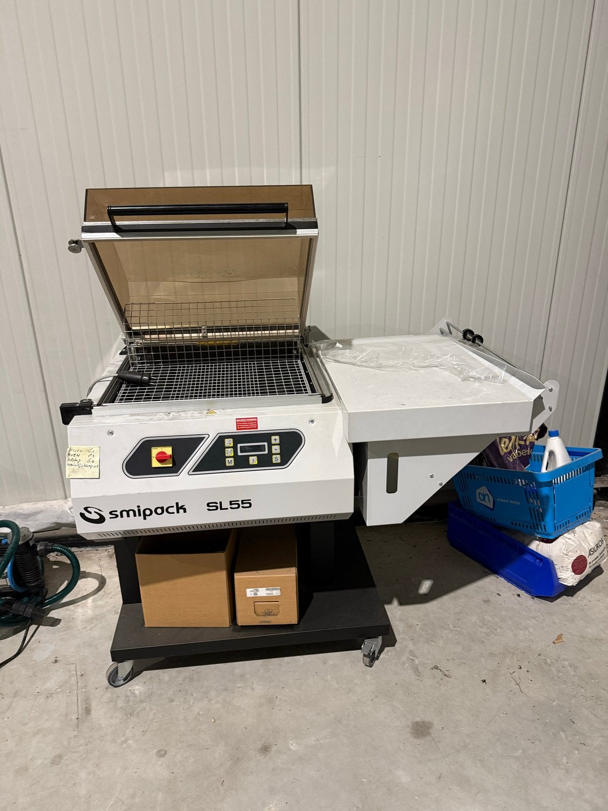 Smipack SL55 krimpfoliemachine, Ophalen