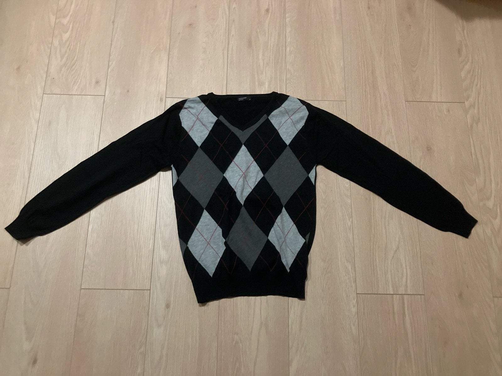 Heren trui met argyle patroon - Cedarwood State, Verzenden, Gedragen, Maat 46 (S) of kleiner, Zwart