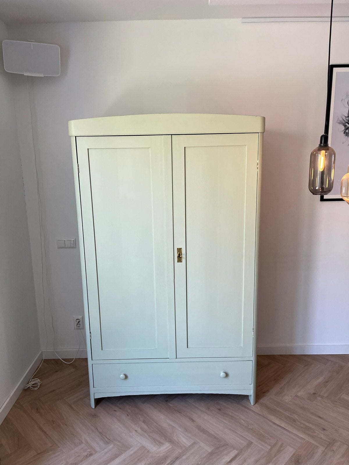 Brocante Linnenkast met Legplanken en Hanggedeelte, Ophalen