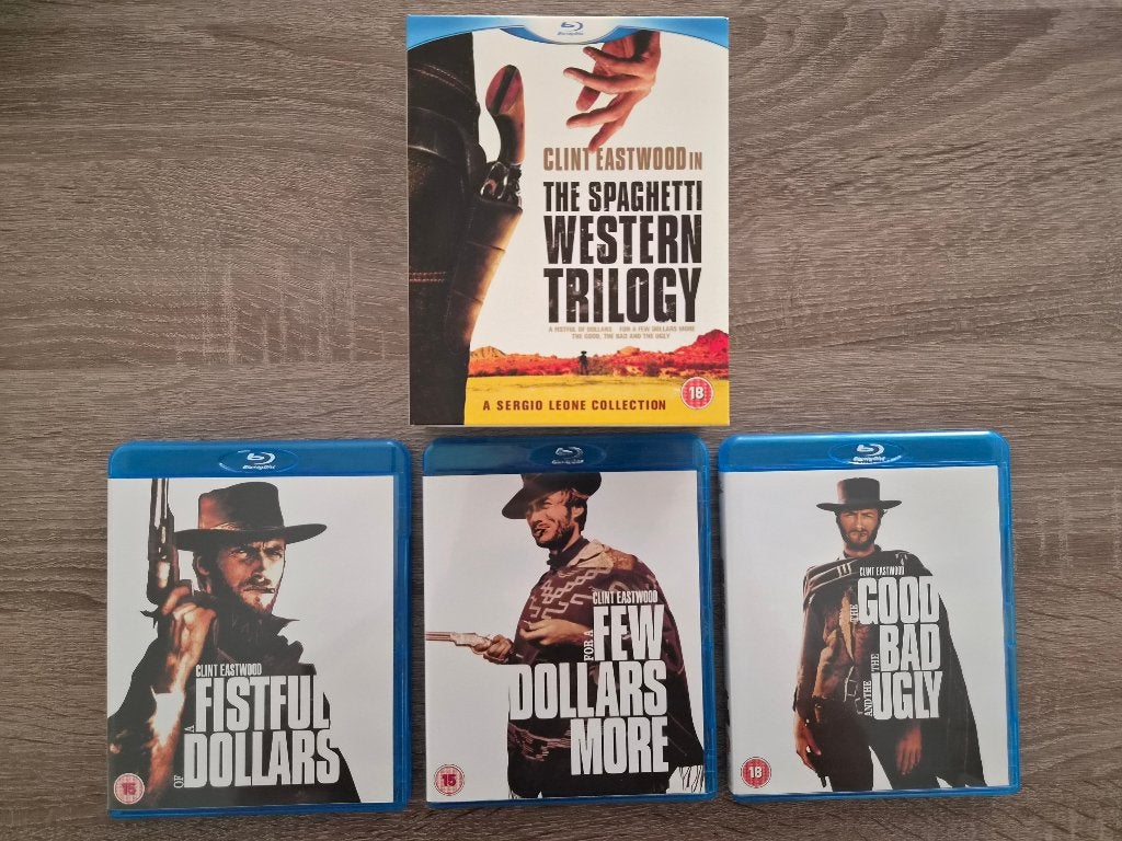 The Spaghetti Western Trilogy (3x Blu-ray), Cd's en Dvd's, Ophalen of Verzenden, Zo goed als nieuw, Actie