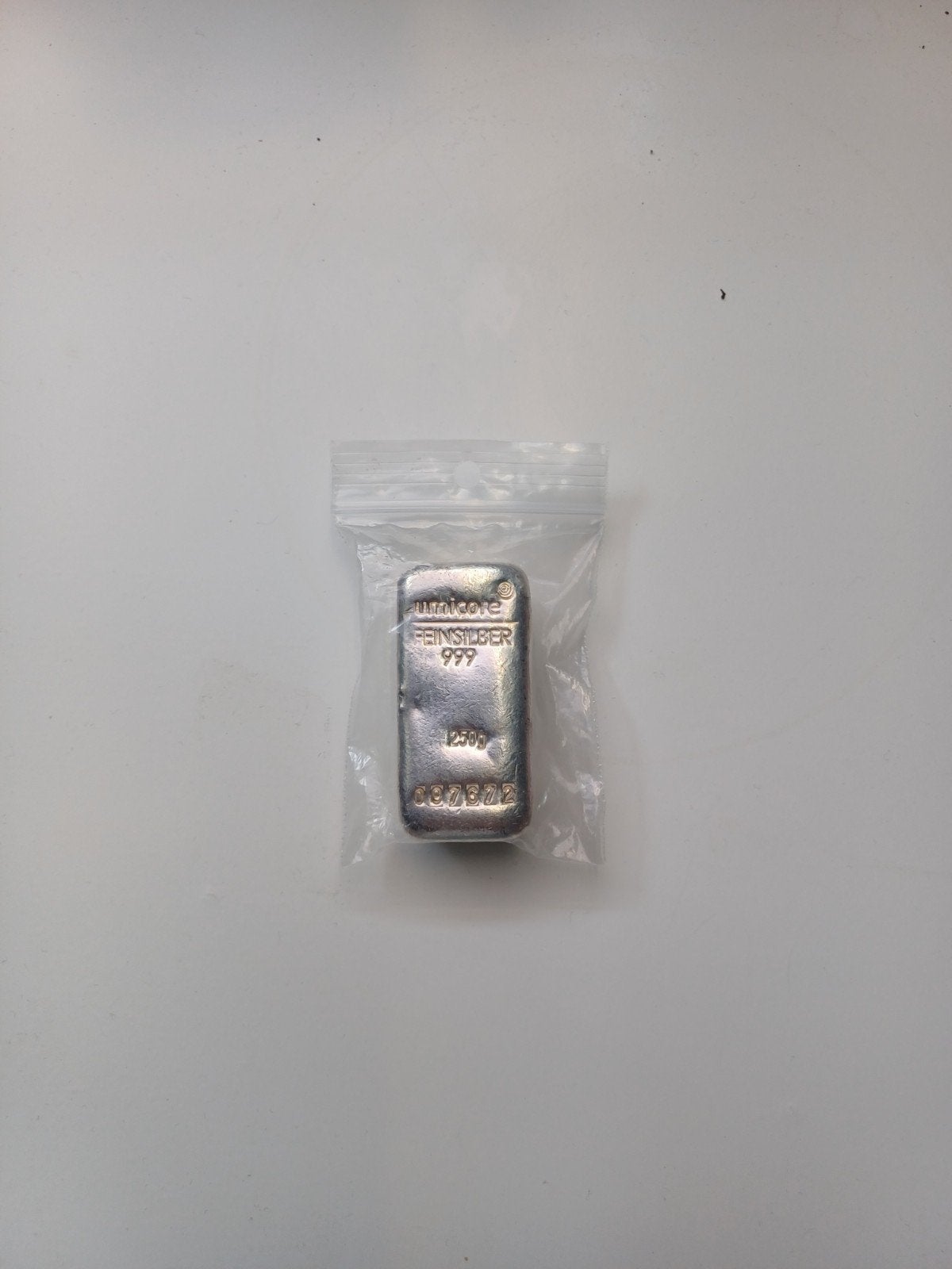 Umicore 250 g zilver, Ophalen of Verzenden, Zilver