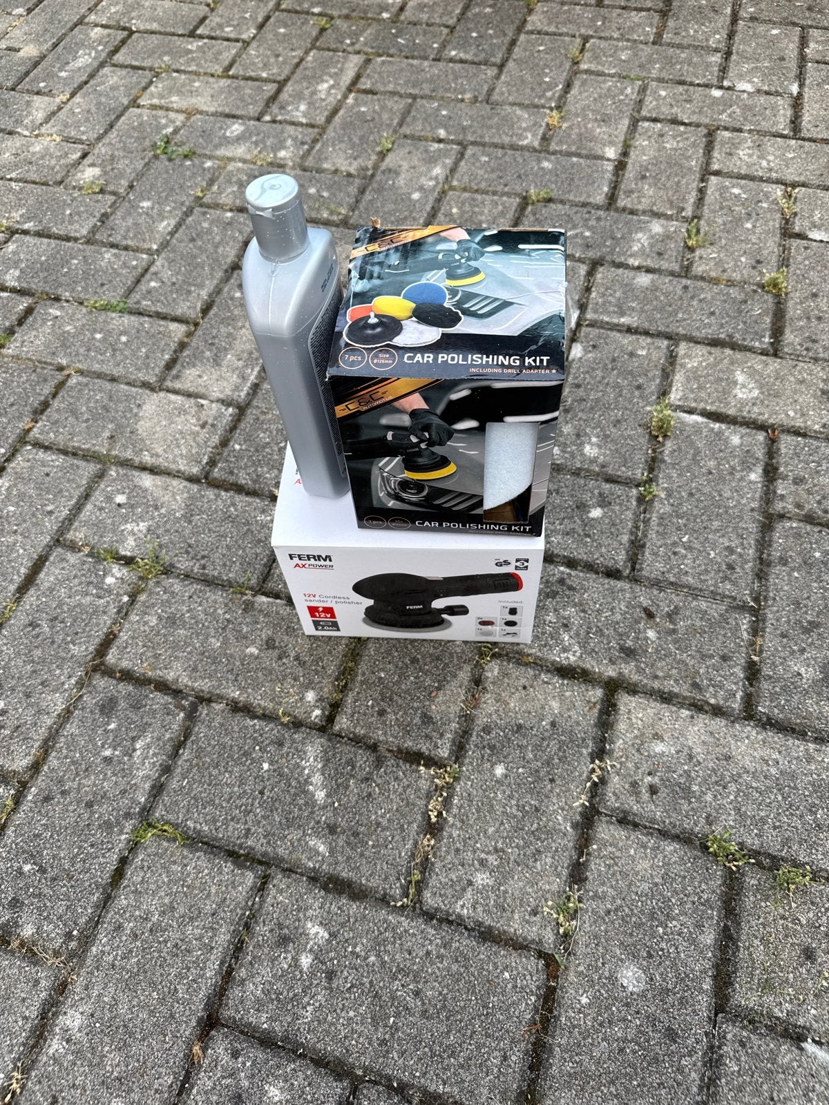 Polijstmachine met pasta en extra pads - Zo goed als nieuw, Auto diversen, Auto-accessoires, Zo goed als nieuw, Ophalen of Verzenden