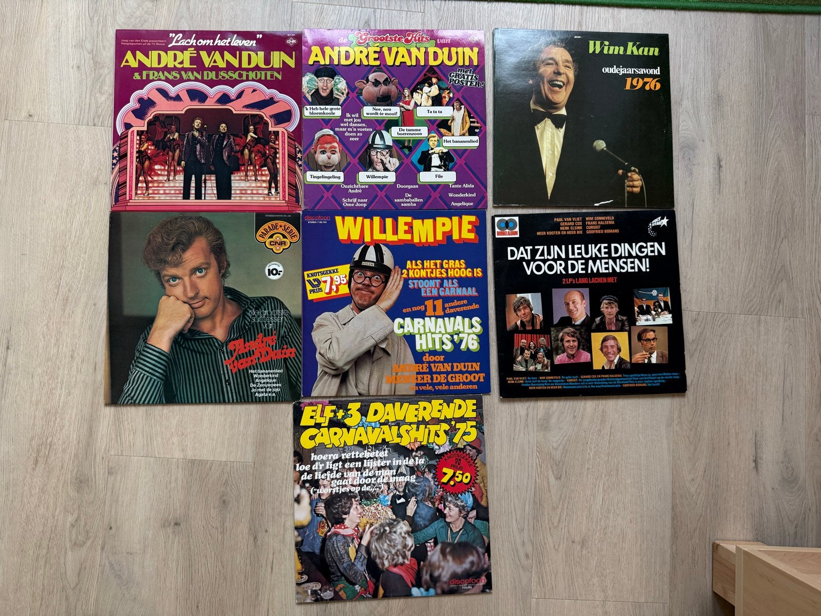 Diverse vinylplaten: André van Duin, Wim Kan, Carnavals Hits, LP, Gebruikt, Ophalen of Verzenden, Pop