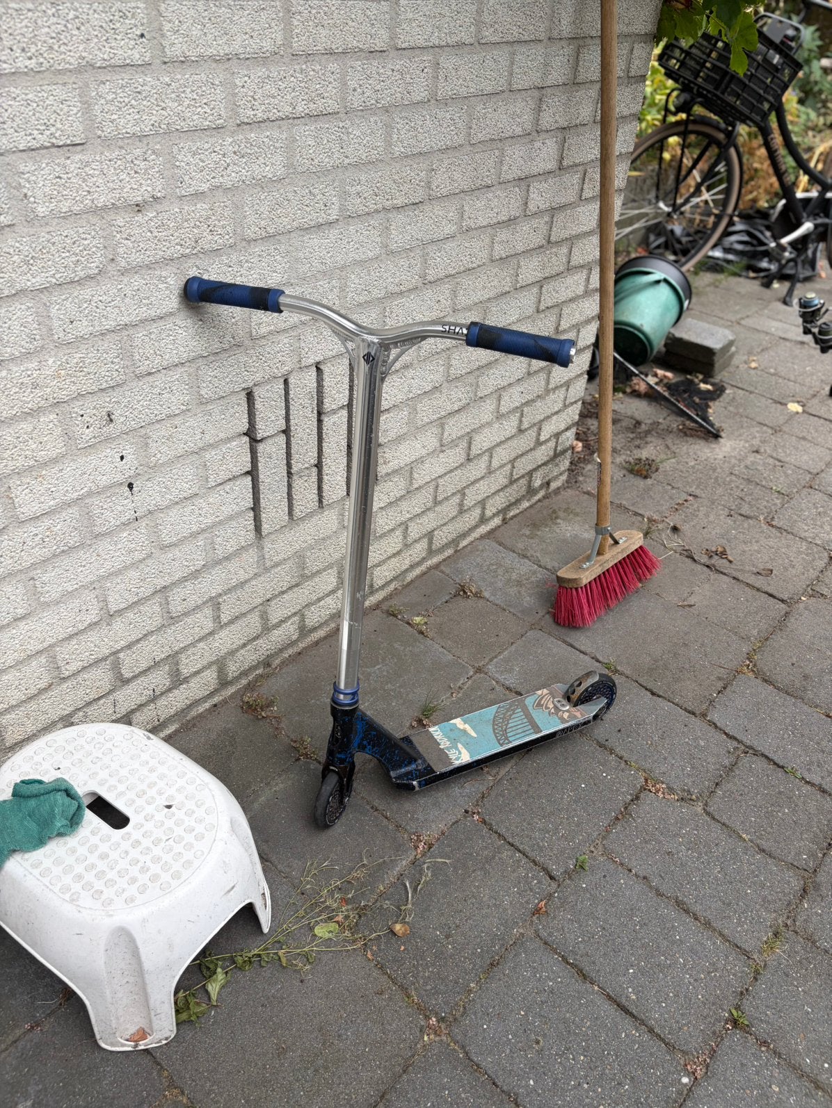 Professionele stunt step apex deck met helm, Fietsen en Brommers, Steps, Ophalen of Verzenden, Zo goed als nieuw, Gewone step