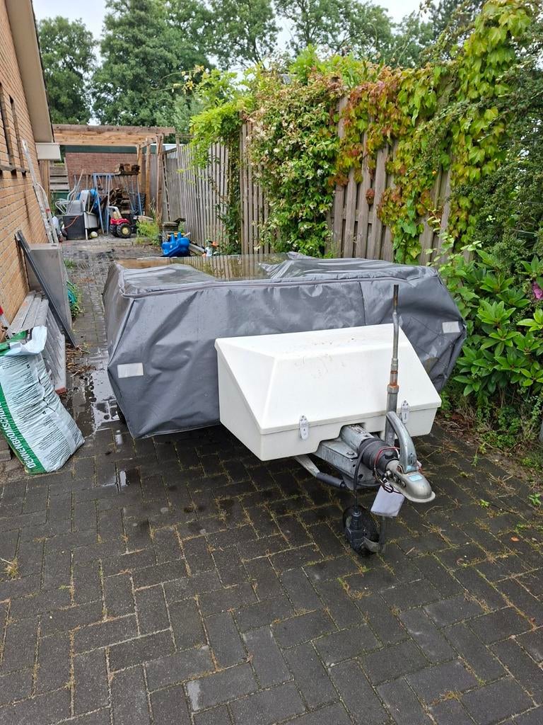 Vouwwagen camplet concorde wit/blauw, Caravans en Kamperen, Ophalen, Meerkleurig, Aanwezig, Camp-Let