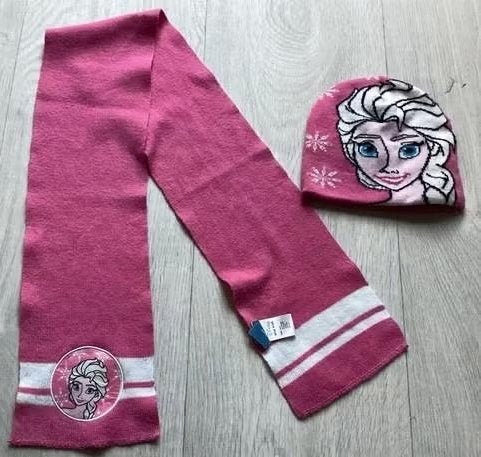 Frozen Muts & Sjaal Set, Kinderen en Baby's, Kinderkleding | Mutsen, Sjaals en Handschoenen, Disney, 134 t/m 140, Ophalen of Verzenden