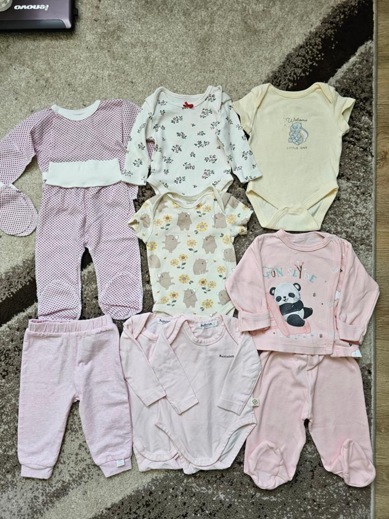Babykleding pakket: rompertjes en broekjes. Maat 50-56., Ophalen of Verzenden, Gebruikt, Diverse, Meisje