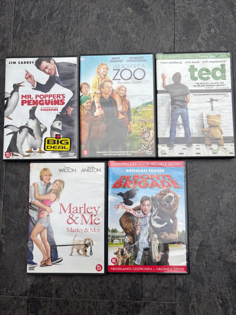 DVD Boxset: Mr. Popper's Penguins, We Bought a Zoo, Ted, Mar, Vanaf 12 jaar, Ophalen of Verzenden, Gebruikt, Overige genres