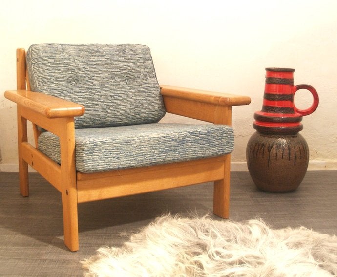 Deens vintage fauteuil - Laboremus Viborg mid century design, Hout, Gebruikt, -, -