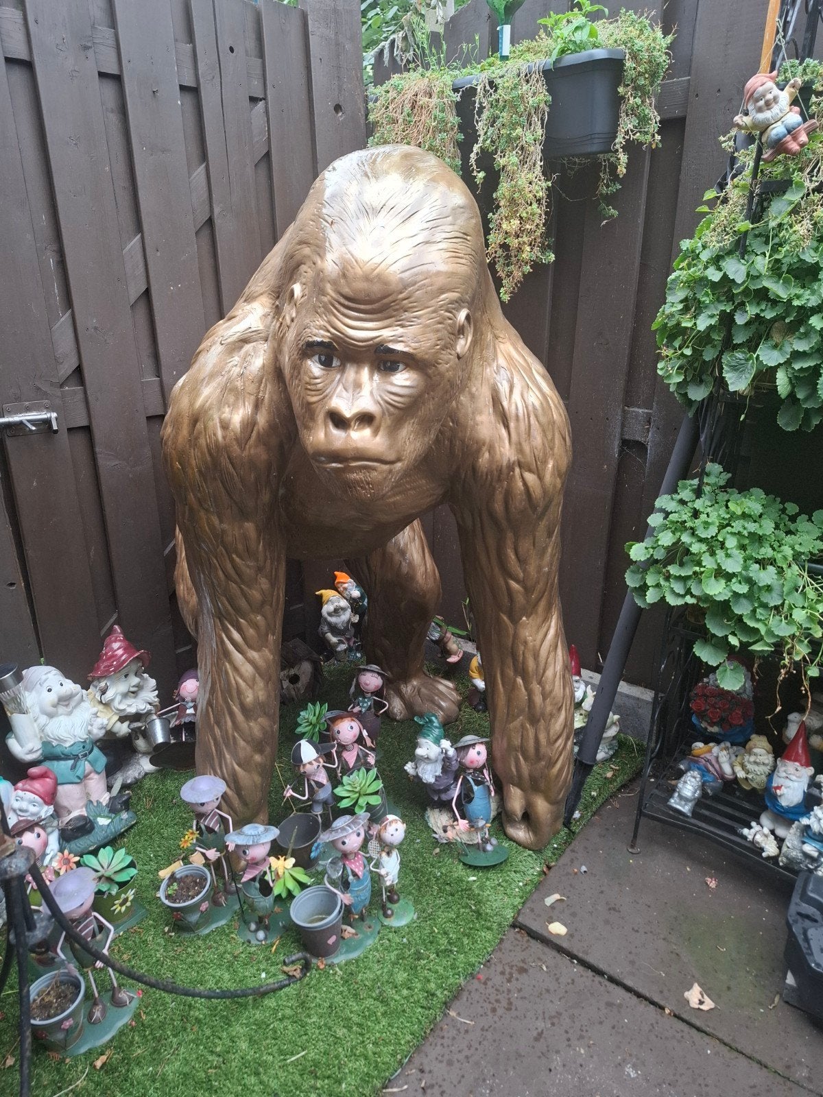 tuin beeld gorilla, Tuin en Terras, Ophalen, Zo goed als nieuw