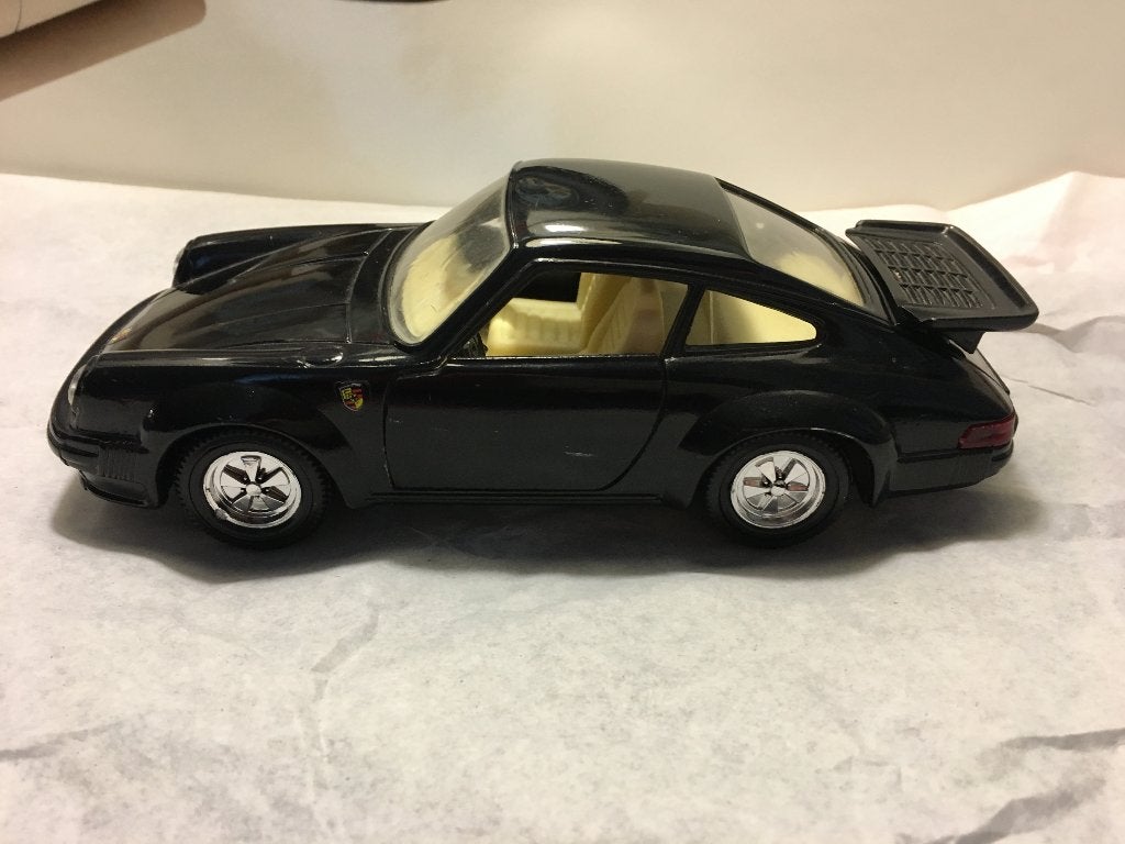 Zwarte Porsche 911 van Mira Spanje 1:25 / 1:24 - Ref 1015, Ophalen of Verzenden, Auto, Overige merken