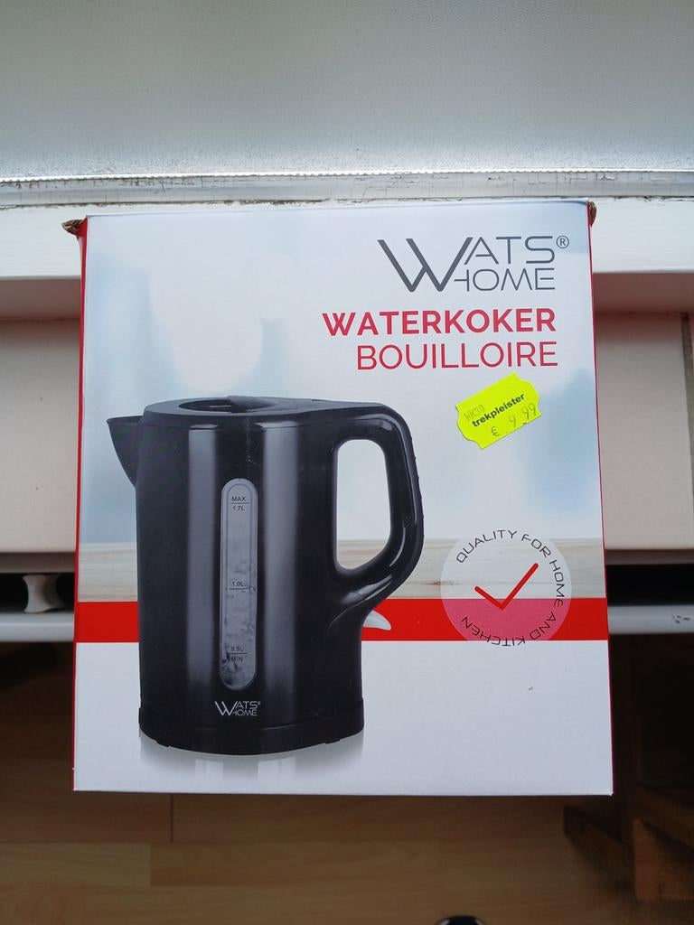Waterkoker 1.7L - Nieuw in doos, Witgoed en Apparatuur, Waterkokers, 1 tot 2 liter, Ophalen, Nieuw