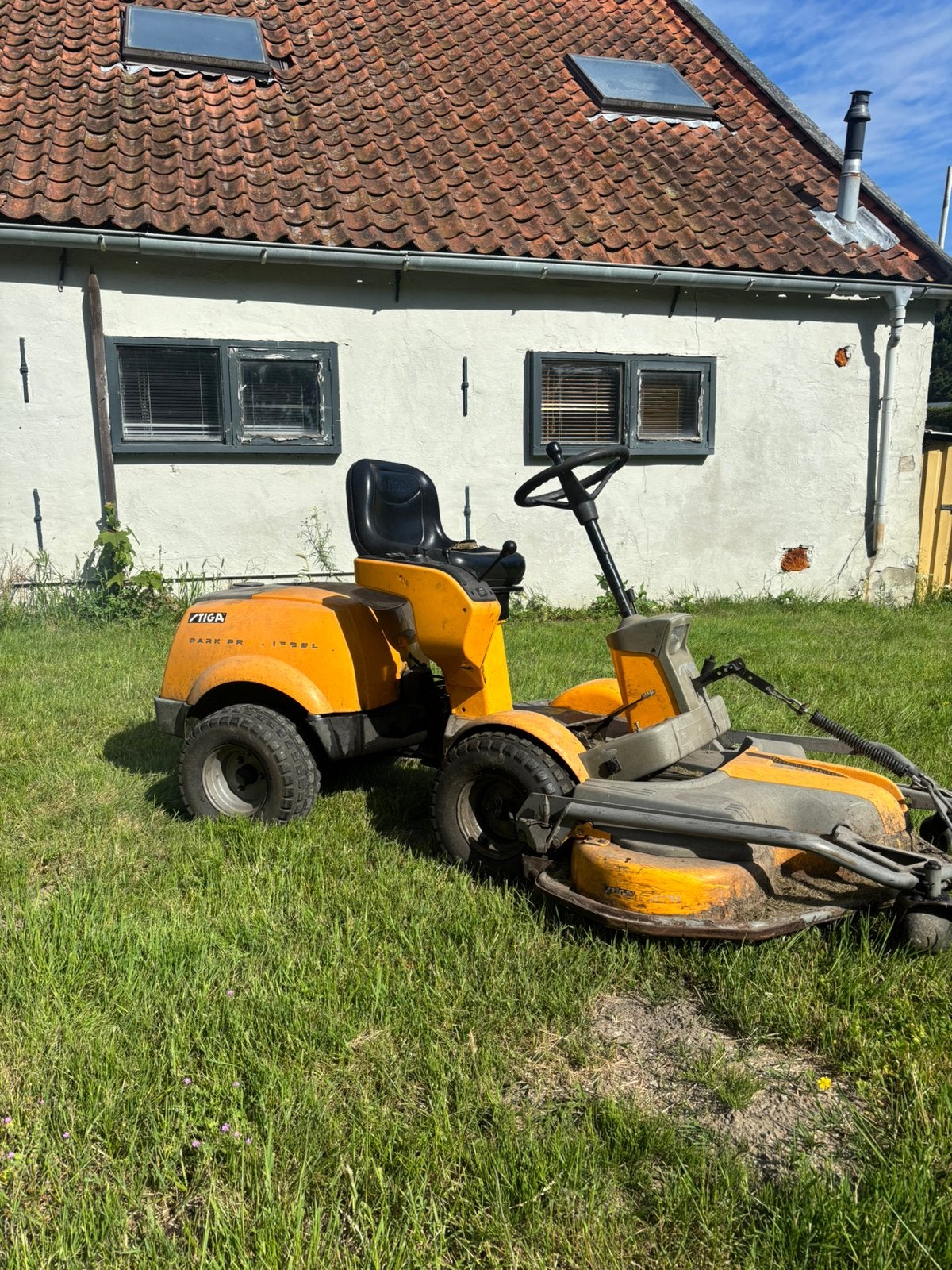 Stiga park pro diesel, Ophalen of Verzenden, Gebruikt, Elektrische starter, 120 cm of meer