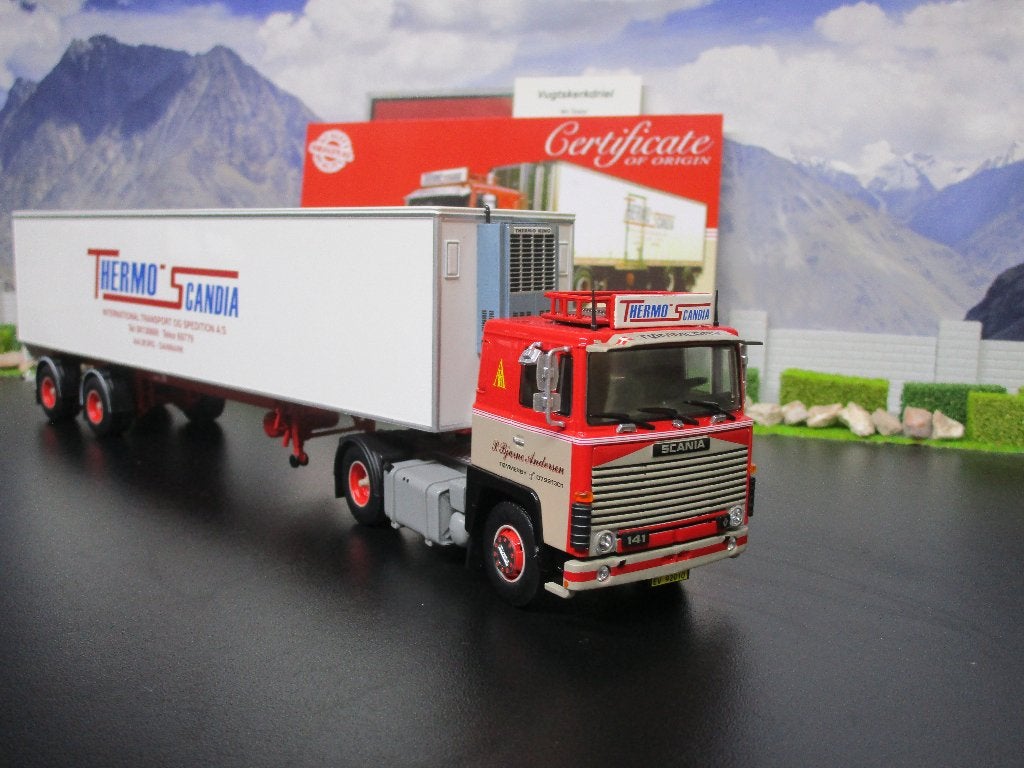 tekno 82195 bjarne andersen scania 141 met 2 as koeloplegger, Hobby en Vrije tijd, Ophalen of Verzenden, Nieuw, Bus of Vrachtwagen