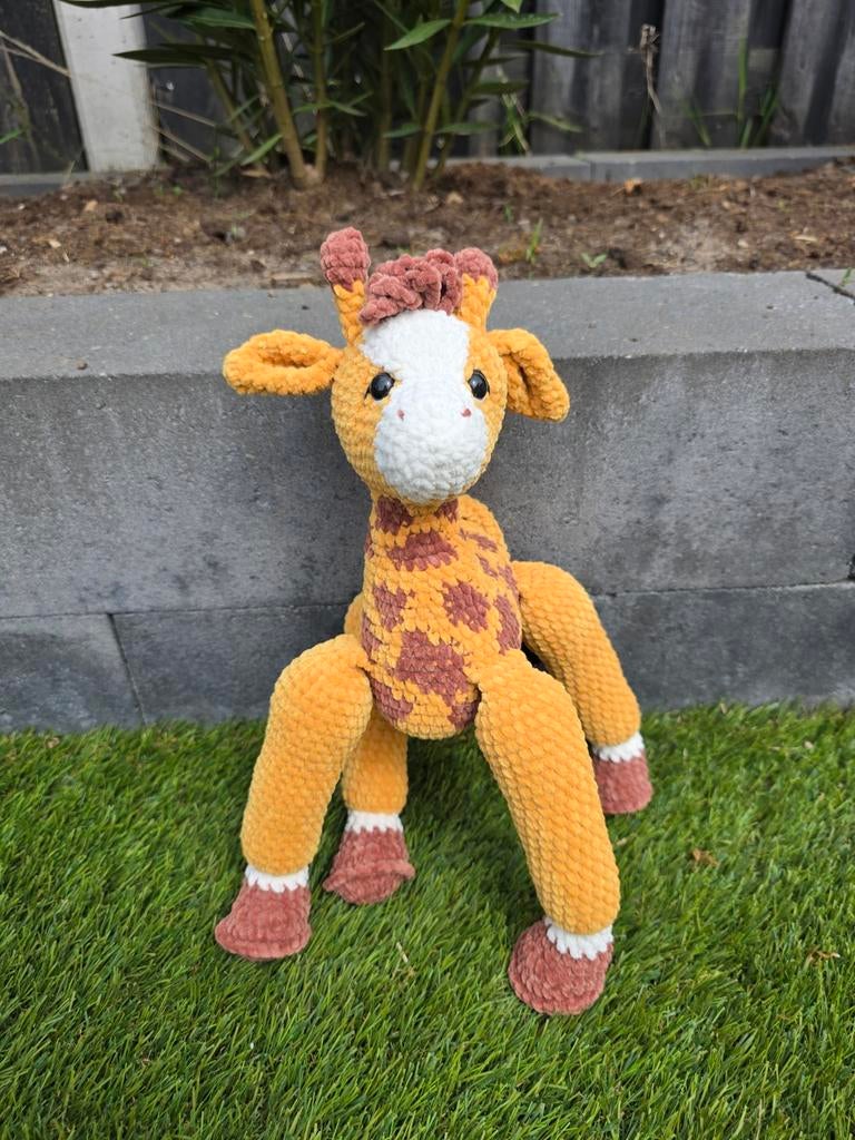 Gehaakte Giraffe Knuffel - Handgemaakt en Uniek, Overige merken, Giraf, Ophalen of Verzenden, Zo goed als nieuw