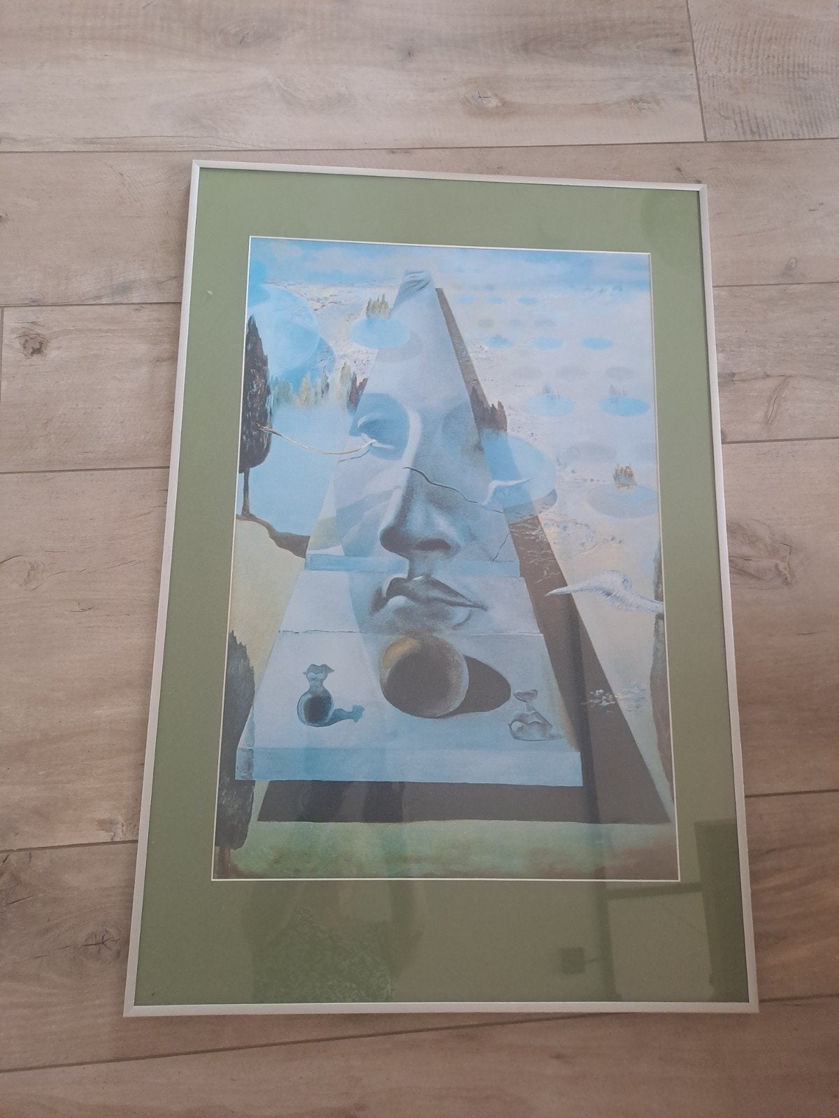 Dali surrealistisch schilderij in lijst, Antiek en Kunst, Kunst | Schilderijen | Klassiek, Ophalen