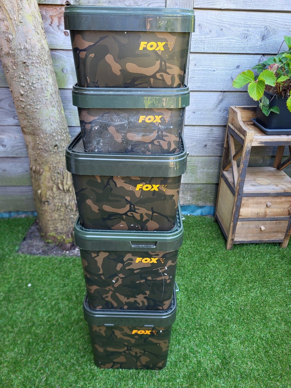 Fox Camo Square Buckets 5 stuks, Ophalen of Verzenden, Gebruikt, Overige typen