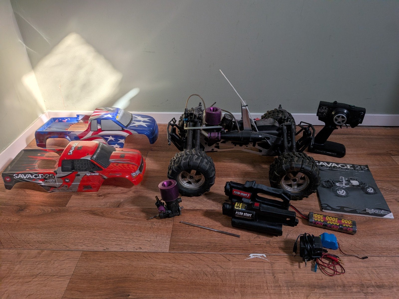 HPI Savage 25 Nitro RC auto met extra's, Gebruikt, Auto offroad, Ophalen of Verzenden, Nitro
